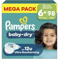 Pampers - Baby Dry - Maat 6+ - Mega Pack - 98 stuks - 14/19KG