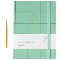 A-Journal My Journal - Agenda 2026-2027 - A5 - 18 maanden - Mintgroen geruit