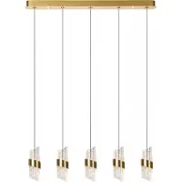 Lucide KLIGANDE - Hanglamp - LED Dimb. - 5x7,8W 2700K - Mat Goud / Messing