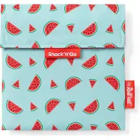 Roll'Eat Snack'n'Go Watermeloen - Herbruikbaar Boterhamzakje en Snackverpakking - Sluiting met klittenband - BPA-vrij - Waterdichte binnenlaag - Wasbaar tot 60°C