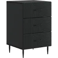 vidaXL Nachtkastje met lade Zwart 43 x 41 x 66,5 cm Bewerkt hout