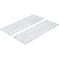 Bgs Assortiment stalen gaatjesstrippen 300 x 100 x 2 mm 2 delig