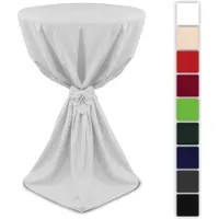 Beautissu Giulia - Statafelhoes met Satijnen Lint - 80x145 cm - Wit - Van zachte microvezel