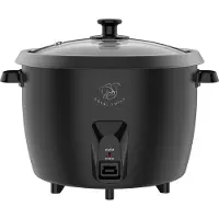 ROYAL SWISS Rijstkoker 2.8L – 900W – Automatische Warmhoudfunctie – Uitneembare Antiaanbak Binnenpan – Glazen Deksel – Compleet met Maatbeker & Rijstlepel