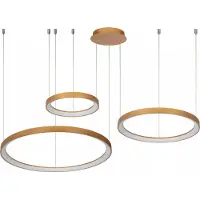Lucide VIDAL - Hanglamp - Ø 78 cm - LED Dimb. - 1x120W 2700K - Mat Goud / Messing