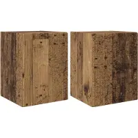 vidaXL TV Wandkast 2 st Oud Hout Bewerkt hout
