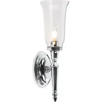 Elstead Lighting Wandlamp DRYDEN, dimbaar, chroom / zilver, Badkamer, metaal, Modern, Wandlamp