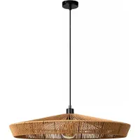 Lucide Hanglamp Yunkai Ø 70cm zwart met rotan