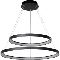 Lucide VIDAL - Hanglamp - Ø 78 cm - LED Dimb. - 1x92W 2700K - Zwart