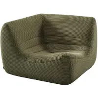 Sweeek Fauteuil hoek corduroy 1 zitplaats Kaki