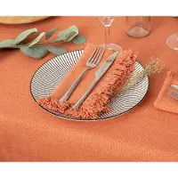 Konges Sløjd Atmosphera Maha servetten set van 2 - Katoen - Terracotta roze - 40 x 40 cm