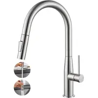 CECIPA MAX Keukenkraan met Uittrekbare Uitloop - Keukenmengkraan - Handdouche - Uittrekbaar - 2 straalsoorten - Zilver