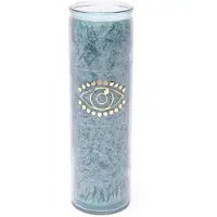 Phoenix Kaars Stearine Eye Of Providence Aquamarijn Ongeparfumeerd - 21x6,5 Cm - 21x6.5 cm