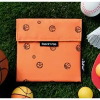 Roll'Eat - Snack’n’Go Sporty - Herbruikbaar Snackzakje Boterhamzakje - Waterdichte TPU binnenlaag - BPA-vrij - Klittenband sluiting