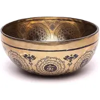 Phoenix Lasergegraveerde klankschaal Flower of Life - ±1400-1600 G; ±22-24 Cm - ±1400-1600 g ; ±22-24 cm