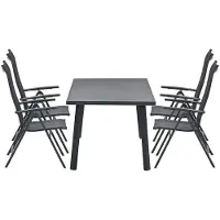 Garden Impressions Osaka verstelbare stoelen 4 stuks + Terni tafel