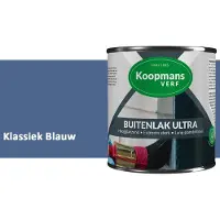 Koopmans Verf Koopmans Buitenlak Ultra Hoogglans – UV Bestendige Buitenlak voor Hout – Kozijnen, Deuren & Gevel – Duurzame Professionele Lak – Klassiek Blauw – 1,5 l