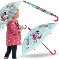 Sarcia.eu DISNEY Minnie Mouse Kinderparaplu voor meisjes, opvouwbare, doorzichtige automatische paraplu