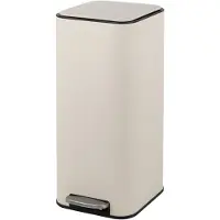 Furnihaus Pedaalemmer 30 Liter - Prullenbak Beige - Afvalemmer met Soft Close Deksel - 1 Vak