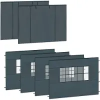 Vonroc Zijwanden Set - 6x3M – 6 stuks - Voor 2 x Premium Partytent PT501XX | Grijs