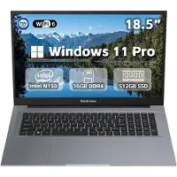 Blackview Laptop - AceBook 10 - 18,5 inch Full HD - 16GB DDR4 - 512GB SSD - Intel Twin Lake N150 - Intel Graphics - Windows 11 Pro - WiFi 6 -Bluetooth 5.2 - Grijs