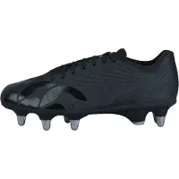 Canterbury Volwassen unisex Stampede Groundbreak Pro Soft Ground Rugbyschoenen (Zwart/Metaalzilver)