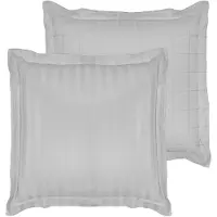 De Witte Lietaer Kussensloop Zygo Silver - 50 x 70 cm - Grijs - Katoen Satijn