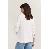 Bugatti Damen Blazer van linnenmix met reverskraag