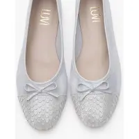 Forever & Always Copos Leren Strik Neus Ballerina