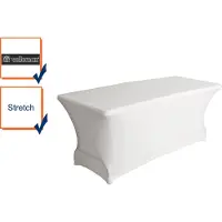 Perel Hoes voor tafel, wit, rechthoekig, 180 cm x 75 cm x 74 cm