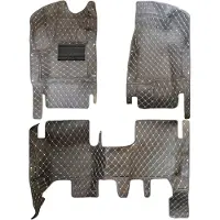 Happiq Auto Vloermatten – Voor 5-zits Auto (2004–2013) – Interieur Accessoires, PU Lederen Tapijten, Voet Pads – Zwart en Beige