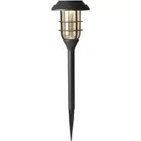 Sunnydays Tuinlampen / prikspot Solar Mood - zwart - kunststof - waterbestendig - 42 cm