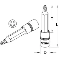 Ks Tools 9171327 9171327 PZ Verwisselbare kop PZ 3 1/2