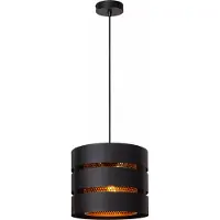 Lucide ROSAS - Hanglamp - Ø 26 cm - 1xE27 - Zwart