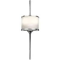 Kichler LED-wandlamp Mona, chroom / zilver, Woon-/ Eetkamer, metaal, LED wandlamp