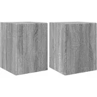 vidaXL TV Wandkast 2 pcs Grijs Sonoma Bewerkt hout