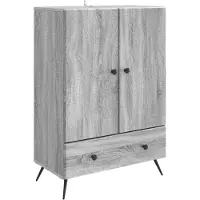 vidaXL Dressoir met lade Grijs sonoma 66 x 34,5 x 95 cm Bewerkt hout