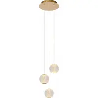 Lucide CINTRA - Hanglamp - Ø 25 cm - LED Dimb. - 3x4,7W 2700K - Transparant
