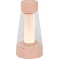 Lucide LORALI - Oplaadbare Tafellamp Binnen/Buiten - Accu/Batterij - Ø 7,7 cm - LED Dimbaar - 1x1,2W 2600K/3000K - IP44 - Roze
