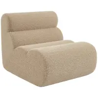 Sweeek Stoffen fauteuil effect alpaca 1 zitplaats Beige