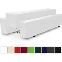 Beautissu Biertafelhoes Set 3-delig 220x70cm wit