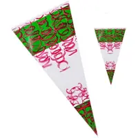 Packlinq Puntzak 18x37cm Groen - Rood - 250 stuks