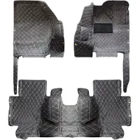 Happiq Auto Vloermatten Set – Voor SUV 2016–2024 5-Zits – Volledige Dekking / Waterdichte All-Weather Interieur Bescherming – PU Leer Black Beige