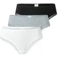 Schiesser String grijs gemêleerd / zwart / wit