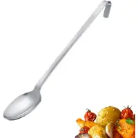 Westmark groentelepel Pro – roestvrijstalen kooklepel met brede lepelkop – universele opscheplepel voor groenten, aardappelen en dergelijke – zilver, 45 cm