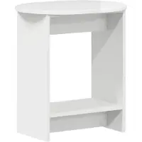 vidaXL Bijzettafel Hoogglans Wit 50 x 39,5 x 55 cm Bewerkt hout