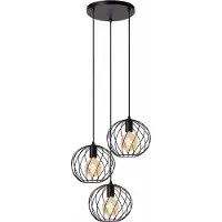 Lucide DANZA - Hanglamp - Ø 50 cm - 3xE27 - Zwart