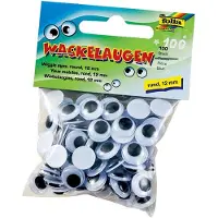 Folia knutseloogjes rond 12 mm - 3 stuks
