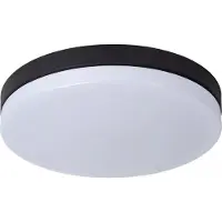 Lucide BISKIT - Plafonnière Badkamer - Ø 40 cm - LED - 1x36W 2700K - IP44 - Bewegingssensor - Zwart
