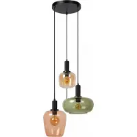 Lucide ILONA - Hanglamp - 3xE27 - Zwart